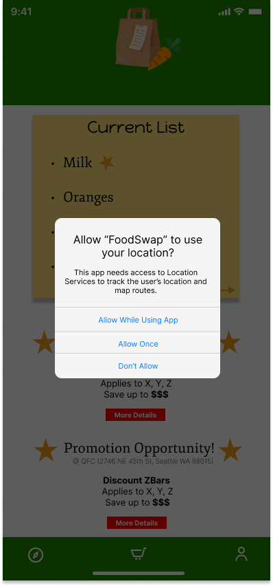 Location Access Onboarding UI