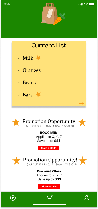 Sticky Lists & Store Promotions UI